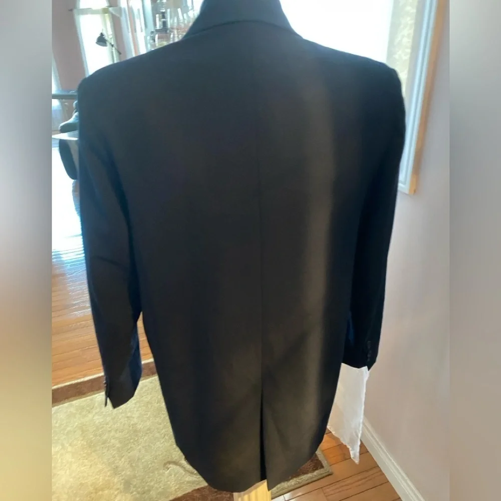 Zara Womens Blazer Jacket Oversized Size M Navy Blue Single Breasted NWT - Picture 4 of 11